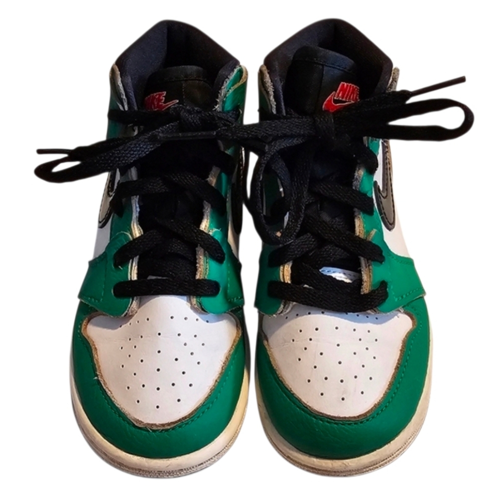 Nike Air Jordan Retro 1 High OG TD Lucky Green Nike Air Jordan 1 Toddler Size 9C - Picture 3 of 9